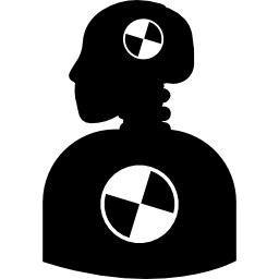 Crash testing dummy silhouette icon