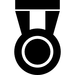 Medal with small ribbon icon