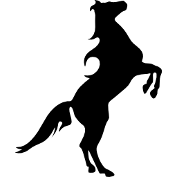 pferd, das silhouette aufsteht icon