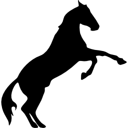 silueta de pies de levantamiento de caballos icono