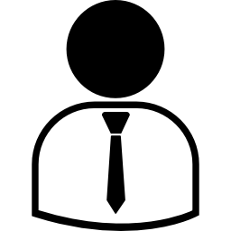 biznesowy mężczyzna ma na sobie garnitur i krawat ikona