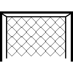 Коробка ворот с сеткой иконка