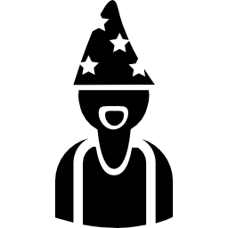 星の付いた帽子をかぶった占星術師 icon