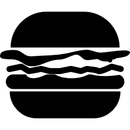 variante di hamburger con formaggio, tortino e lattuga icona