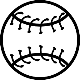contorno della palla da baseball icona