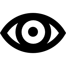 두꺼운 외곽선 변형이있는 눈 icon