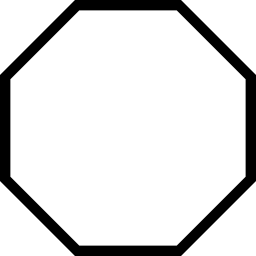 Octagon outline shape icon