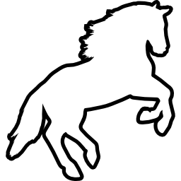 variante del contorno del salto del cavallo icona