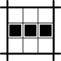 disposition carrée horizontale Icône