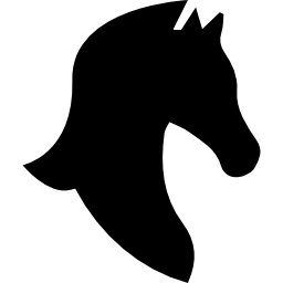 Вариант вида сбоку голова лошади иконка