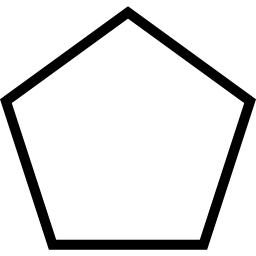 Pentagon outline shape icon