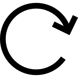 freccia rotante a destra icona