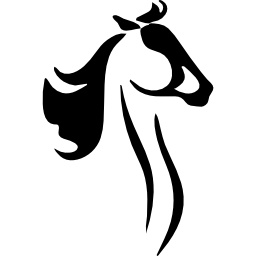 caballo con variante de líneas artísticas icono
