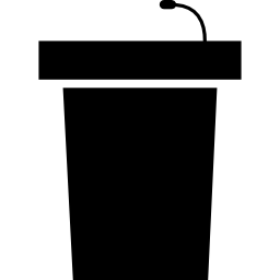 Lectern with microphone icon