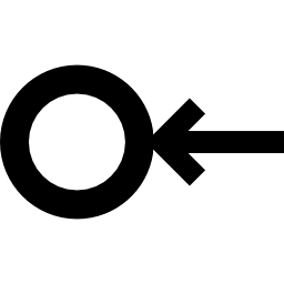 contorno piccolo cerchio con freccia a sinistra icona