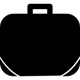 valigia con design a linee bianche icona