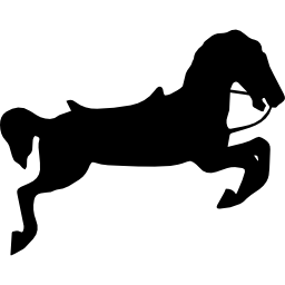 Castle horse with riding gear icon