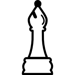 profilo del pezzo degli scacchi bishop icona