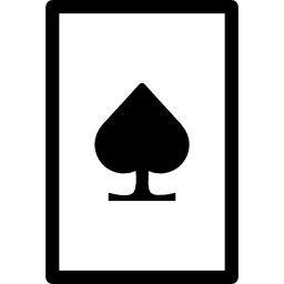 spaten auf spielkarte icon