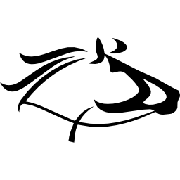 schets van het zijaanzicht van het paard icoon