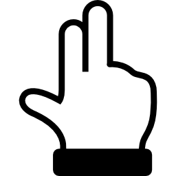 Hand counting to three outline icon