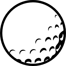 Golf ball with dents icon