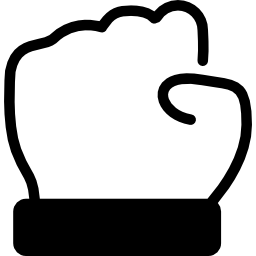 profilo del pugno chiuso a mano icona
