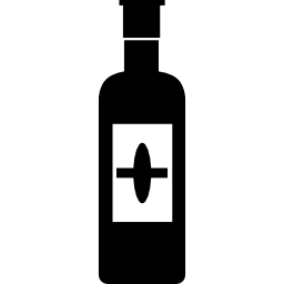 bottiglia di vino con variante etichetta icona