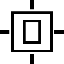 allineamento dell'oggetto al centro icona