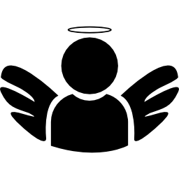 Angel with wings and halo icon
