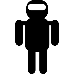 variante de silueta de robot icono