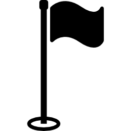 bandiera da golf con palo icona