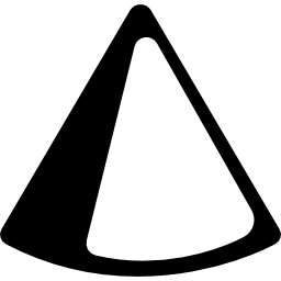 objet cône avec une ombre sur les bords Icône