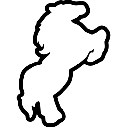 Horse outline raising feet side view icon