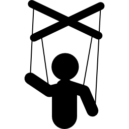 siluetta del burattino della marionetta icona