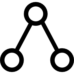 Graph triangle outline icon