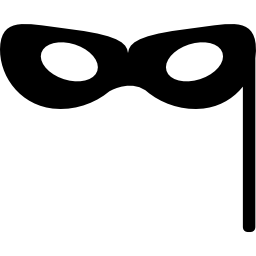 máscara de ojos con asa icono