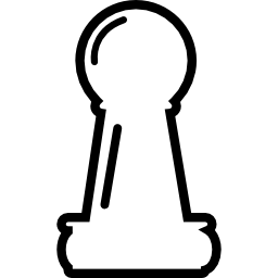 contorno del pezzo degli scacchi pedone icona