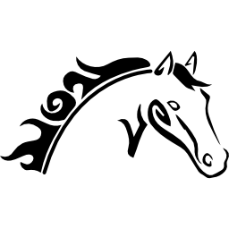 variante de croquis de tête de cheval Icône