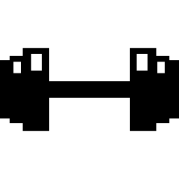 variante de píxel con mancuernas icono