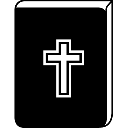 bibbia con croce segno davanti icona