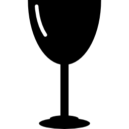 variante bicchiere da vino con dettagli bianchi sui bordi icona