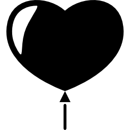 balão em forma de coração Ícone