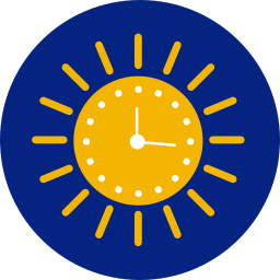 Sun clock icon