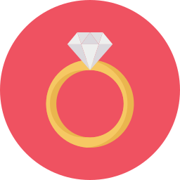 anel de diamante Ícone