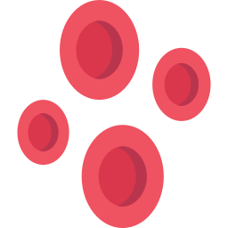 las células rojas de la sangre icono