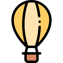 Hot air balloon icon