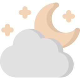 Cloudy night icon