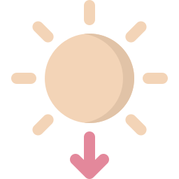 puesta de sol icono