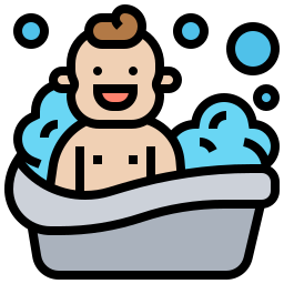vasca da bagno per bambini icona